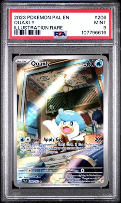 2023 POKEMON PAL EN-PALDEA EVOLVED ILLUSTRATION RARE #206 QUAXLY PSA 9 - Image 1