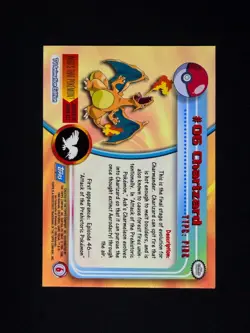 topps Pokemon TV Animation Edition Series 1 Rainbow Foil #06 Charizard #6 - Image 2