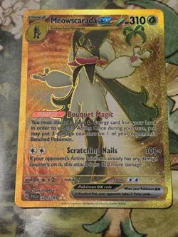 Meowscarada ex 271/193 Gold Hyper Rare Pokemon 2023 Paldea Evolved NM - Image 1