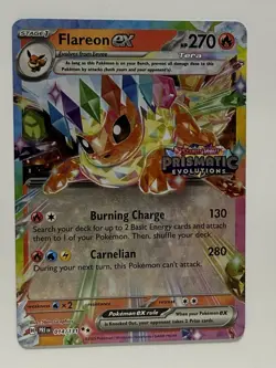 Flareon ex 014/131 SV Pokemon TCG Prismatic Evolutions Stamped Promo Holo NM - Image 1