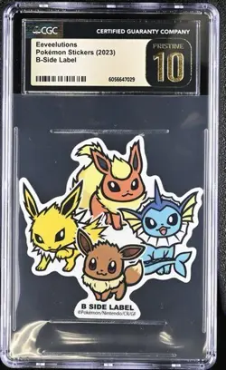 2023 B-Side Label Pokemon Stickers Eevee-lutions CGC Pristine 10 Graded - Image 1