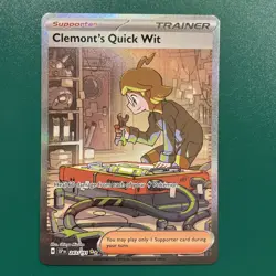 Clemonts Quick Wit 243/191 - Pokemon Surging Sparks Special Illustration Rare - Image 1