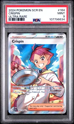 2024 POKEMON SCR EN-STELLAR CROWN ULTRA RARE #164 CRISPIN PSA 9 - Image 1
