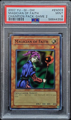 Magician of Faith Yugioh 2007 CP02-EN003 Super Rare PSA 9 - Image 1