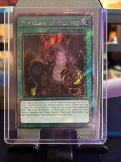 The Claw of Hermos 1st Edition Platinum Secret Rare RA04-EN256 Yu-Gi-Oh! - Image 1