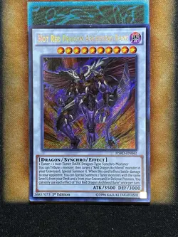 Yugioh Hot Red Dragon Archfiend Bane HSRD-EN042 Secret Rare 1st Ed LP - Image 1