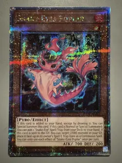 Yugioh Snake-Eyes Poplar Quarter Century Secret Rare 1st Edition PHNI-EN012 NM - Image 1