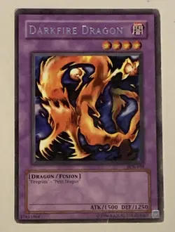 Yu-Gi-Oh! Darkfire Dragon LOB-019 The Legend of Blue Eyes White Dragon RARE MP - Image 1