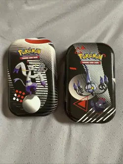 Pokemon Black Bolt And White Flare Tins + stickers and Art card + 40 Cards! - Image 1