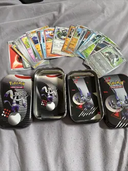 Pokemon Black Bolt And White Flare Tins + stickers and Art card + 40 Cards! - Image 3