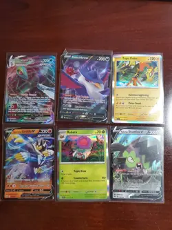 Pokemon 6 Card Lot Holos EX, V And Rare Cards , Great Value Set Building Lot23 - Image 1