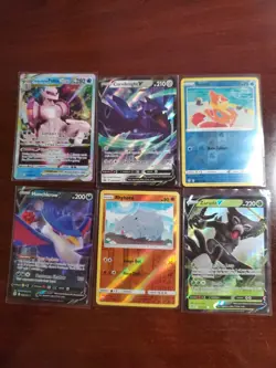 Pokemon 6 Card Lot Holos EX, V And Rare Cards , Great Value Set Building Lot23 - Image 1