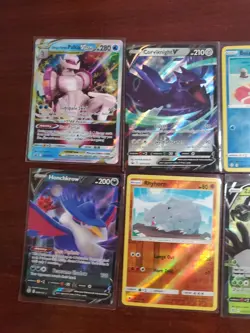 Pokemon 6 Card Lot Holos EX, V And Rare Cards , Great Value Set Building Lot23 - Image 2