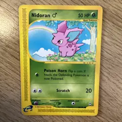 Nidoran 96/147 Aquapolis Common Pokemon Card - Image 1