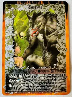RAGE Apocalypse CCG ULTRA-RARE WYRM FOIL ZHYZHAK~DOUBLE SIDED~MINT~NEW Game Card - Image 2