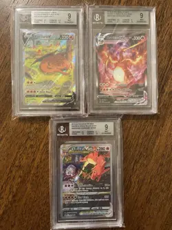 Charizard UPC V VSTAR VMAX SWSH260 SWSH261 SWSH262 Promo Cards Set BGS 9 - Image 1