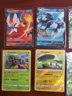 Pokemon 6 Card Lot Holos EX, V And Rare Cards , Great Value Set Building Lot21 - Image 2