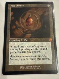 MTG: Mox Amber Card 35 The Brothers' War Retro Artifacts Magic The Gathering NM - Image 1