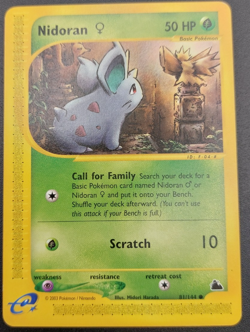 Pokemon Card Nidoran 81/144 common 2003 Skyridge LP - Image 1