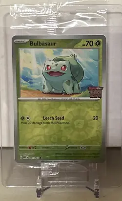 Bulbasaur PROMO 001/165 Best Buy Exclusive Pokemon Promo Card 151 Sealed - Image 1