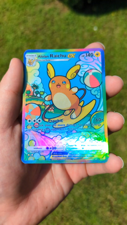 Alolan raichu Ex proxy pocket app card tcg full art Celestial Guardians set - Image 2