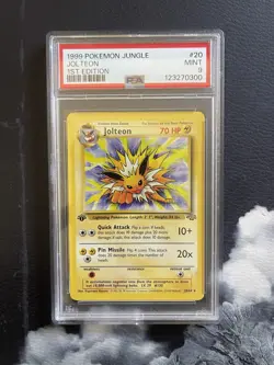 PSA 9 1st Edition Jolteon (Non-Holo) 1999 Pokemon Jungle #20 - Image 1