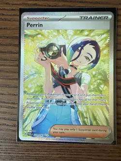 Pokemon TCG Perrin Card 220/167 Twilight Masquerade Special Illustration Rare - Image 1