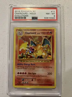 2016 Charizard #11 Evolutions Holo Pokemon Card PSA 8 NM-Mint - Image 1