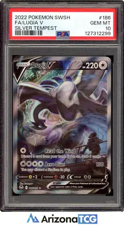 Pokemon 2022 Lugia V 186/195 Alt Art Silver Tempest GEM MINT PSA 10 - Image 1