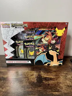 Pokemon TCG Celebrations Lance's Charizard V & Dark Sylveon V Box Evolving Skies - Image 2