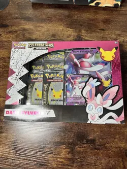 Pokemon TCG Celebrations Lance's Charizard V & Dark Sylveon V Box Evolving Skies - Image 4