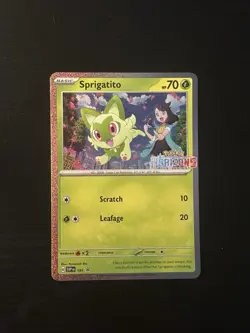 Pokemon TCG Sprigatito SVP 191 Scarlet & Violet Black Star Promo HOLO Rare NM/M - Image 1