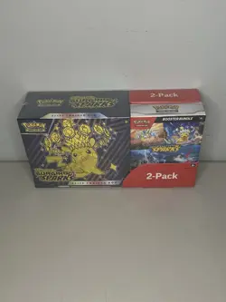 NEW Pokemon Surging Sparks 2-Pack Elite Trainer Box ETB + Booster Bundle Costco - Image 1