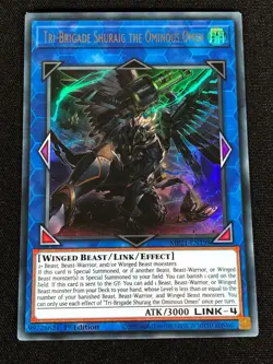 Yugioh Tri-Brigade Shuraig the Ominous Omen MP21-EN198 1st Ultra (NM) - Image 1
