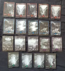 MTG Midnight Hunt Full Art Land Card Lot of 19 mixed regular finish - Image 1