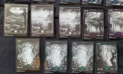 MTG Midnight Hunt Full Art Land Card Lot of 19 mixed regular finish - Image 3