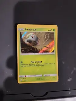 Pokemon TCG Bulbasaur 1/18 Holo Card Detective Pikachu 2019 Common - Image 1