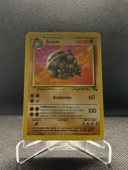 Pokemon TCG Golem Card 36/62 Fossil Regular - Image 1