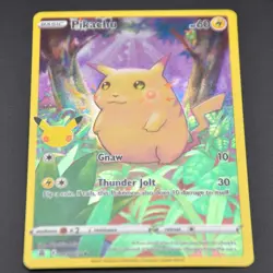 Pikachu 5/25 Pokemon Celebrations 25th Anniversary Base Set Full Art Card NM - Image 3
