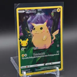 Pikachu 5/25 Pokemon Celebrations 25th Anniversary Base Set Full Art Card NM - Image 4