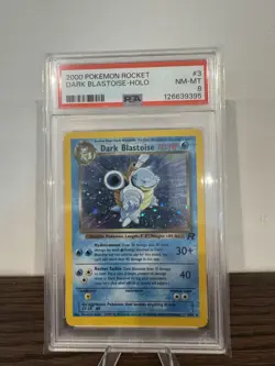 Dark Blastoise Holo Rare Card 3/82 Team Rocket Unlimited PSA8 - Image 1