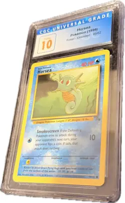 1999 Pokemon Fossil Horsea #49/62 CGC Pristine 10 WOTC Vintage Card - Image 2