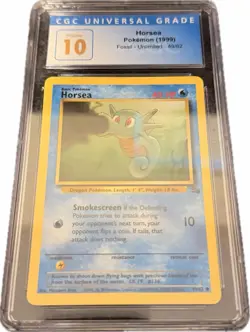 1999 Pokemon Fossil Horsea #49/62 CGC Pristine 10 WOTC Vintage Card - Image 3