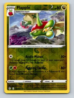 Flapple Reverse Holo LP #120/203 SWSH07: Evolving Skies Pokemon Card - Image 1