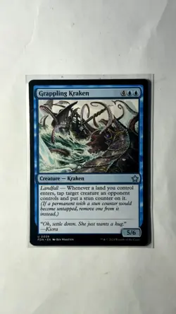Playset (4x) Grappling Kraken -MTG- Foundations - Image 1