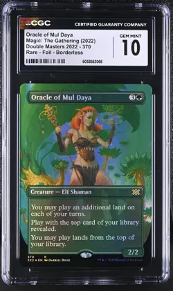 ORACLE OF MUL DAYA Double Masters 2022 Borderless Foil Rare CGC 10 MTG - Image 1