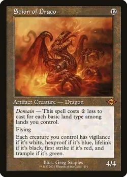 Scion of Draco - Foil Etched Retro Frame Modern Horizons 2 NM MTG - Image 1
