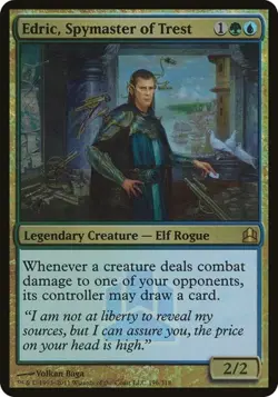 Edric, Spymaster of Trest - Foil Oversized Commander 2011 MP MTG - Image 1