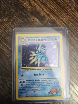 Pokemon Misty's Seadra Prerelease Promo Holo Rare Gym Challenge Hero - Image 1