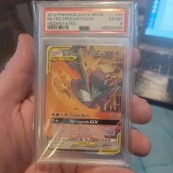 2019 Pokemon Sun & Moon Hidden Fates #44 Moltres, Zapdos, Articuno PSA 6 - Image 1